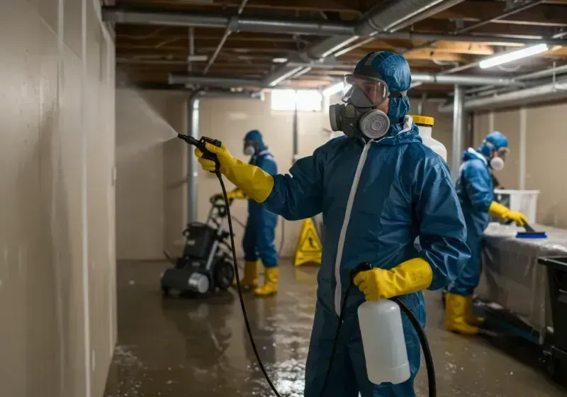 Basement Sanitization and Antimicrobial Treatment process in Hughestown, PA